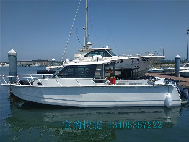 10米小型游艇鋁合金釣魚艇海釣船 新西蘭設(shè)計雙層浮筒結(jié)構(gòu)