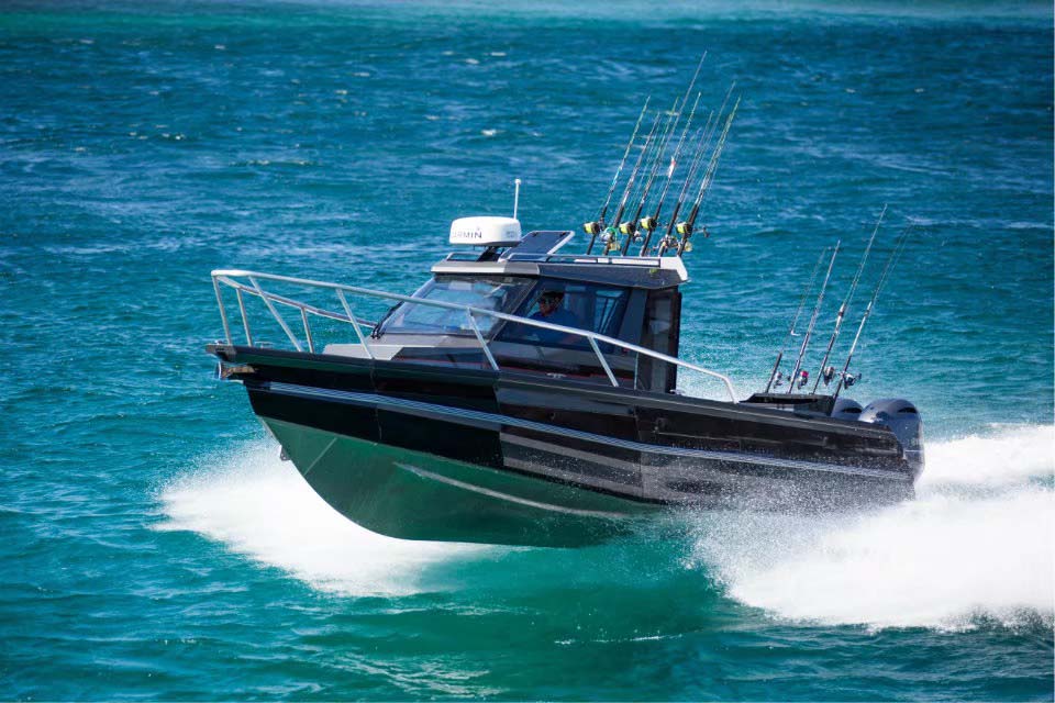 9.5米鋁合金釣魚艇海釣船，鋁合金浮筒船